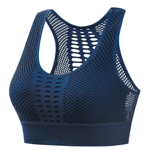 Breathable Mesh Active Push Up Sports Bra Top - WellnessWays Fitness and Wellbeing