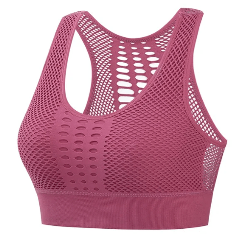 Breathable Mesh Active Push Up Sports Bra Top - WellnessWays Fitness and Wellbeing