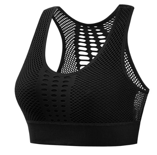 Breathable Mesh Active Push Up Sports Bra Top - WellnessWays Fitness and Wellbeing