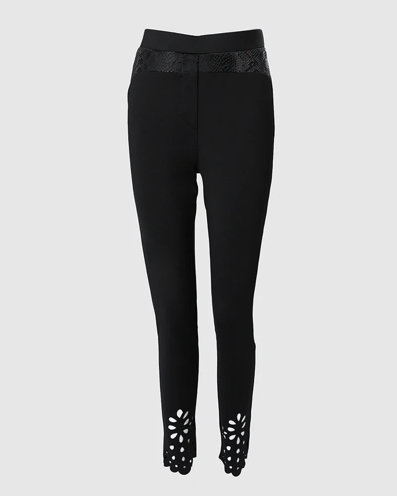 Chic Leather Skinny Pants - WellnessWays Fitness and Wellbeing