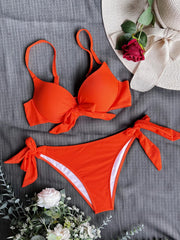 Elegant Bow Knot Push Up Bikini - WellnessWays Fitness and Wellbeing