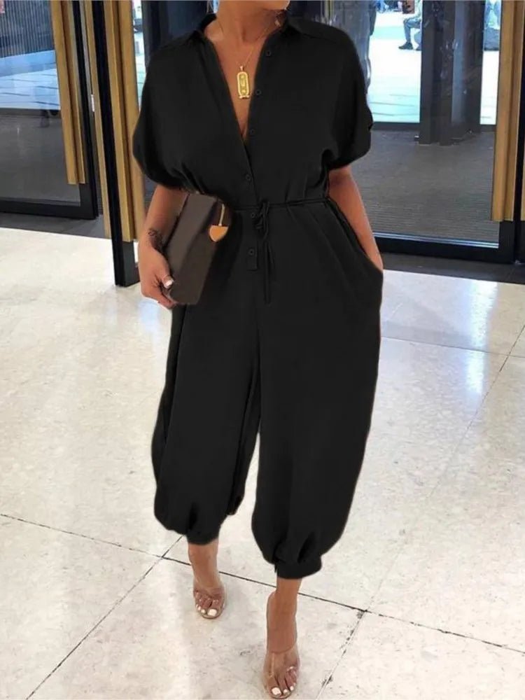 Elegant Flowy Jumpsuit - WellnessWays Fitness and Wellbeing