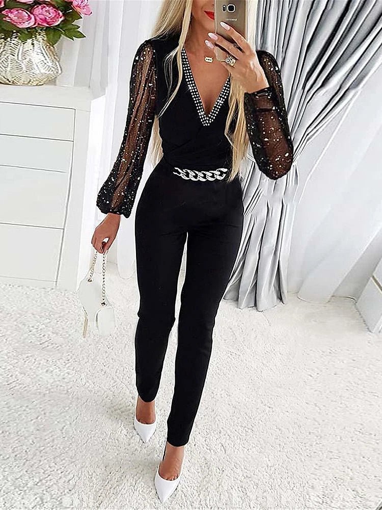 GlamChic Women's Jumpsuit - WellnessWays Fitness and Wellbeing