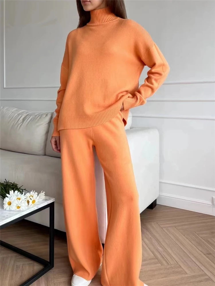 Cozy Knit Autumn Tracksuit