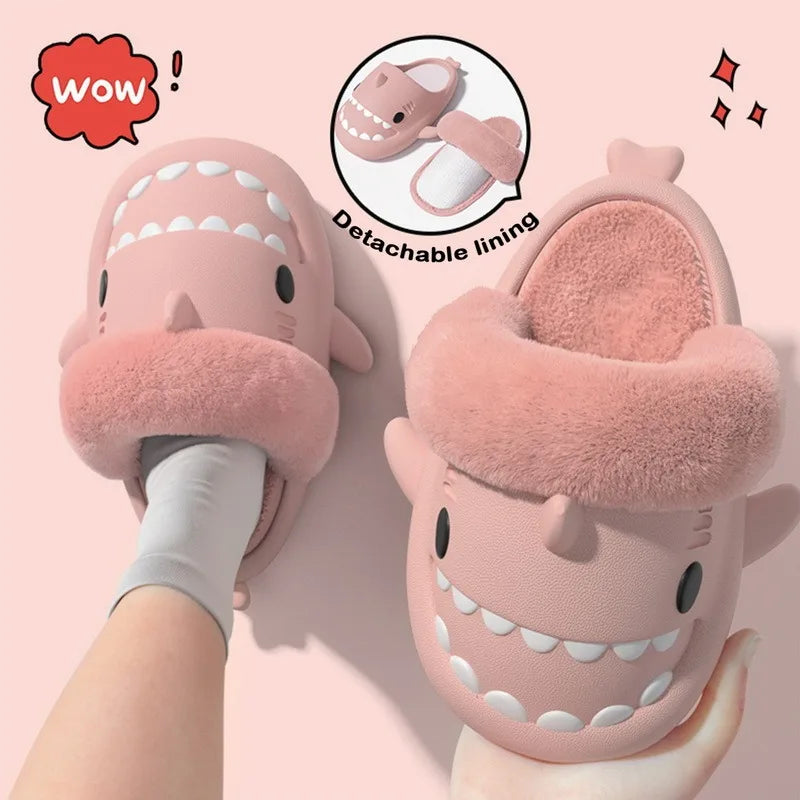 Plush Shark Slippers