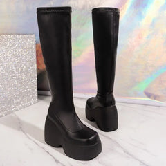 Platform Knee-High Boots