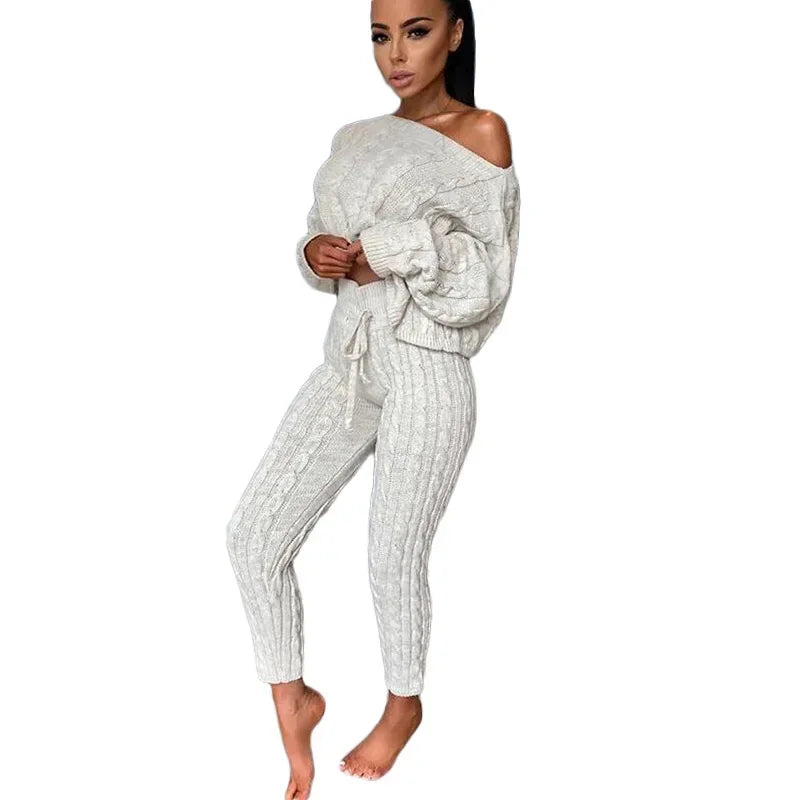 Cozy Knit Two-Piece Women Set