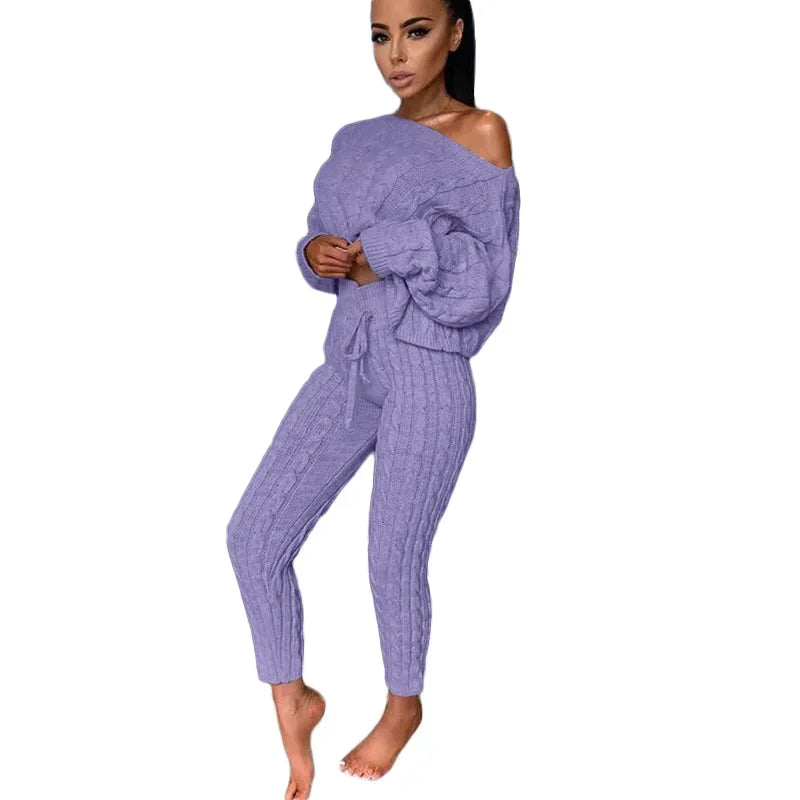 Cozy Knit Two-Piece Women Set