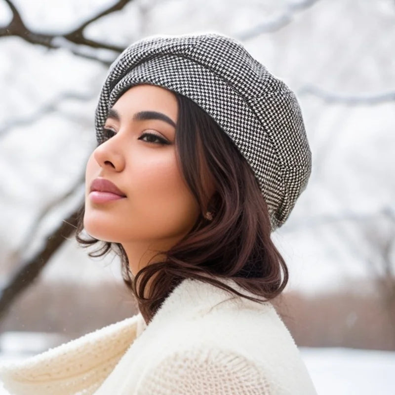 Elegant Vintage Wool Beret for Women