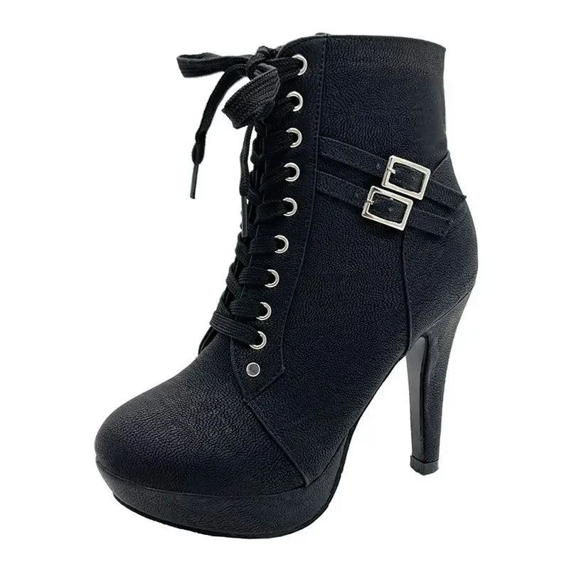 High Heel Platform Boots