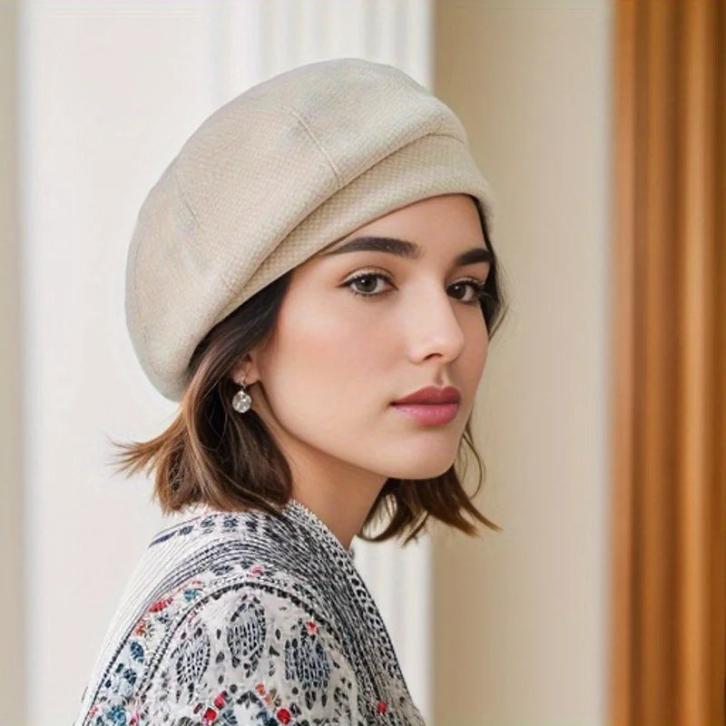 Elegant Vintage Wool Beret for Women