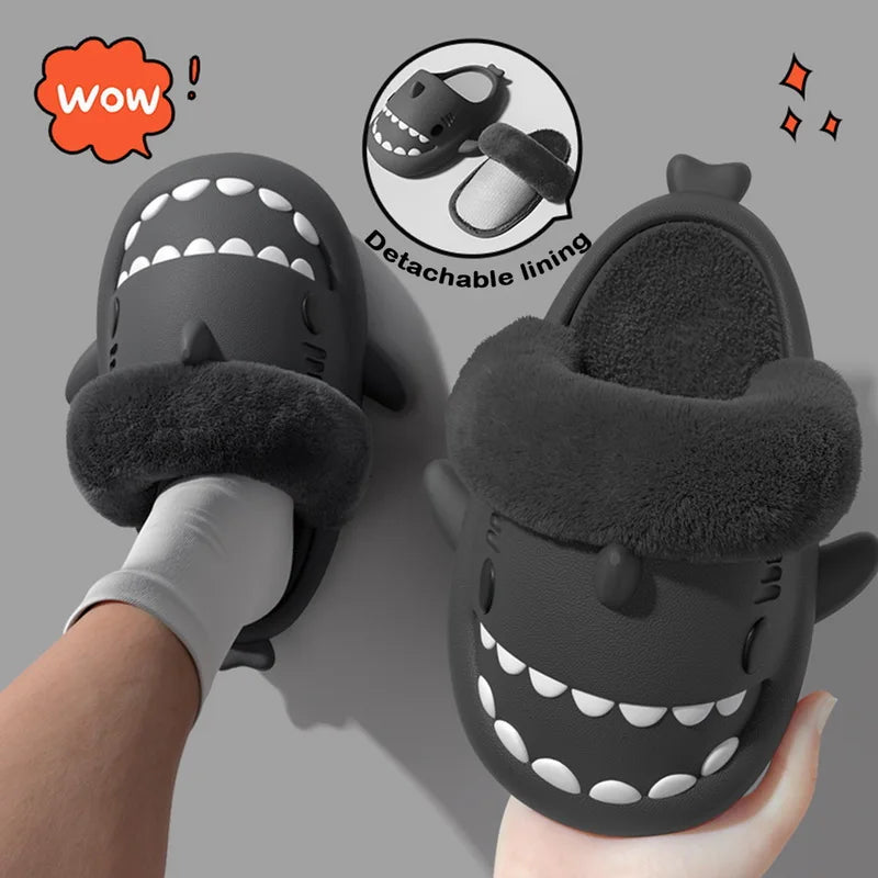 Plush Shark Slippers