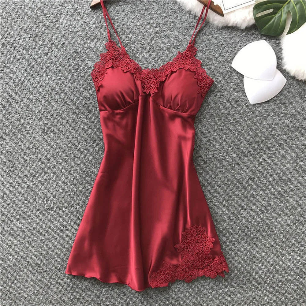 Ice Silk Lace Nightwear Set