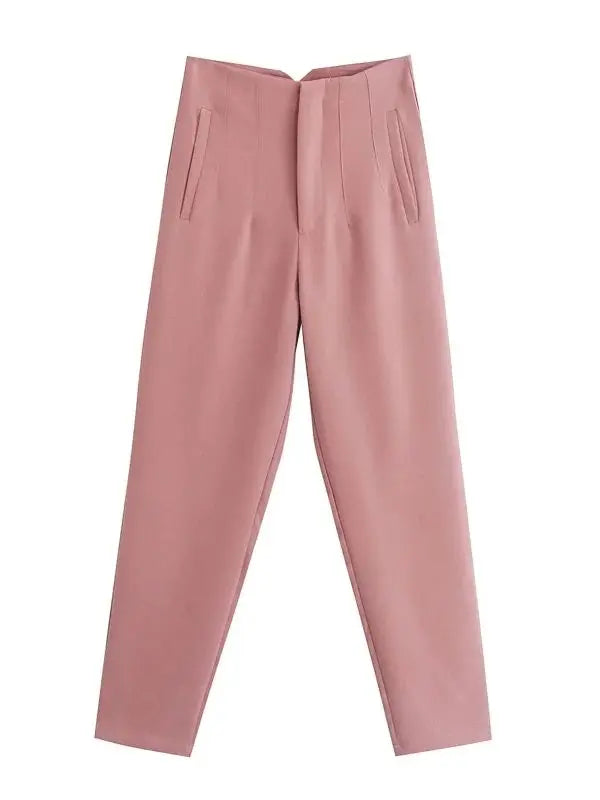 Chic Vintage High Waist Trousers