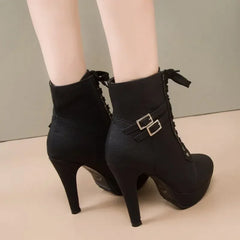 High Heel Platform Boots