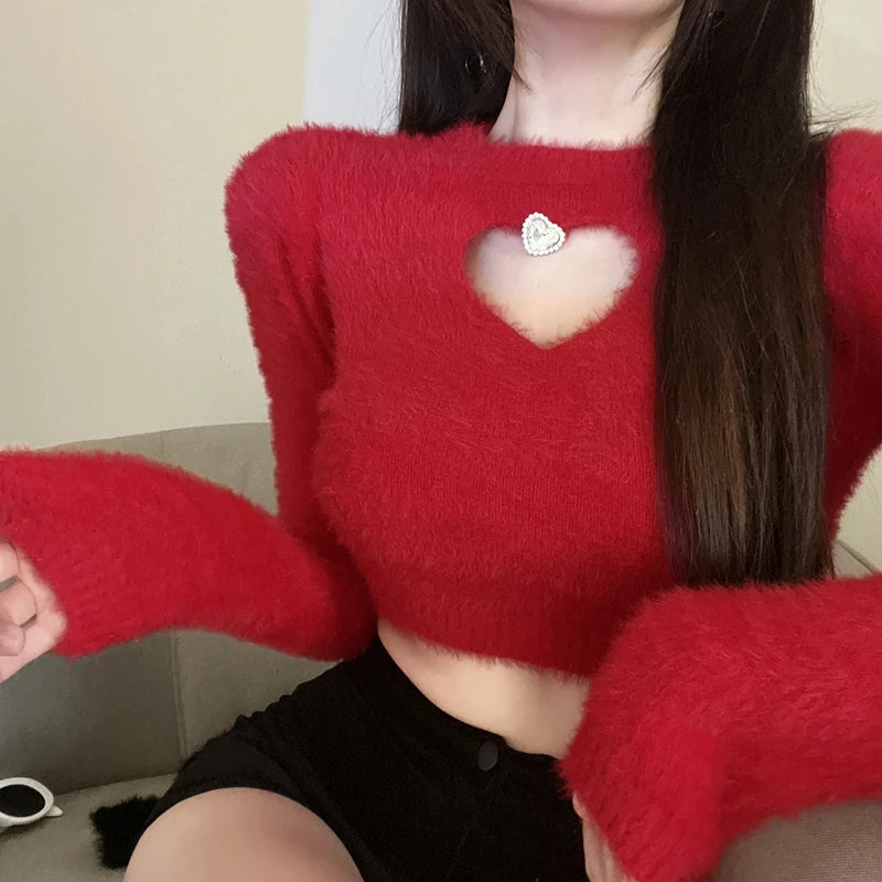 Diamond Love Crop Sweater