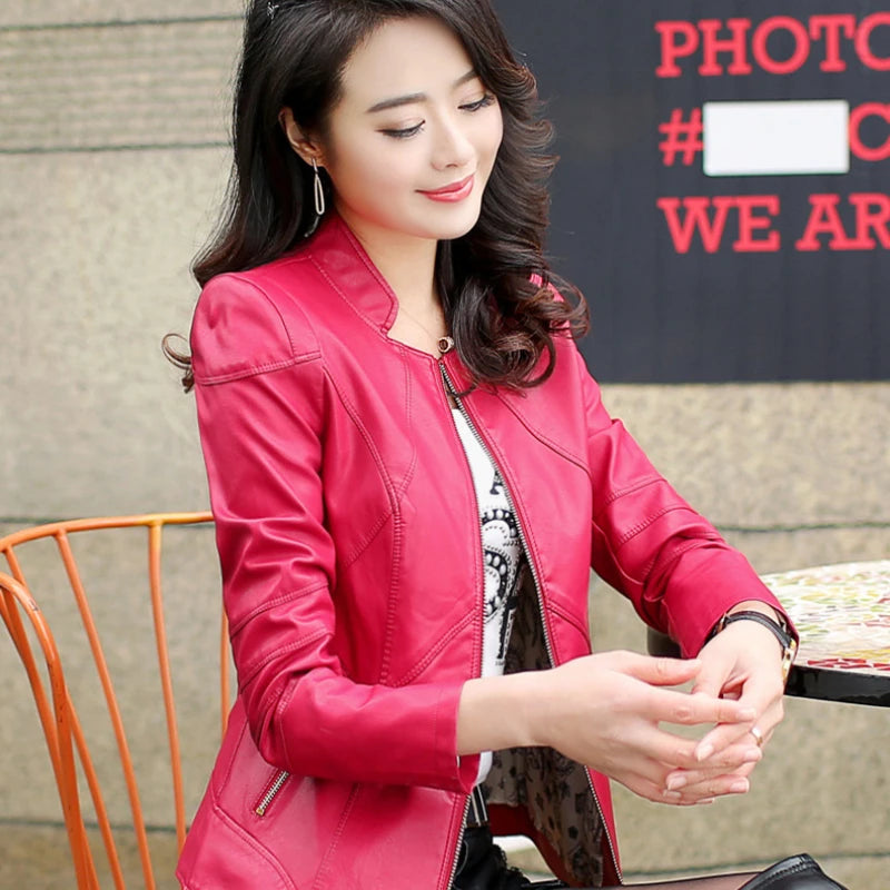 Elegant Sheepskin Leather Jacket