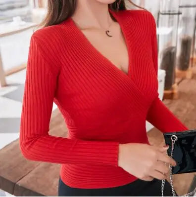 Chic V-Neck Women’s Sweater