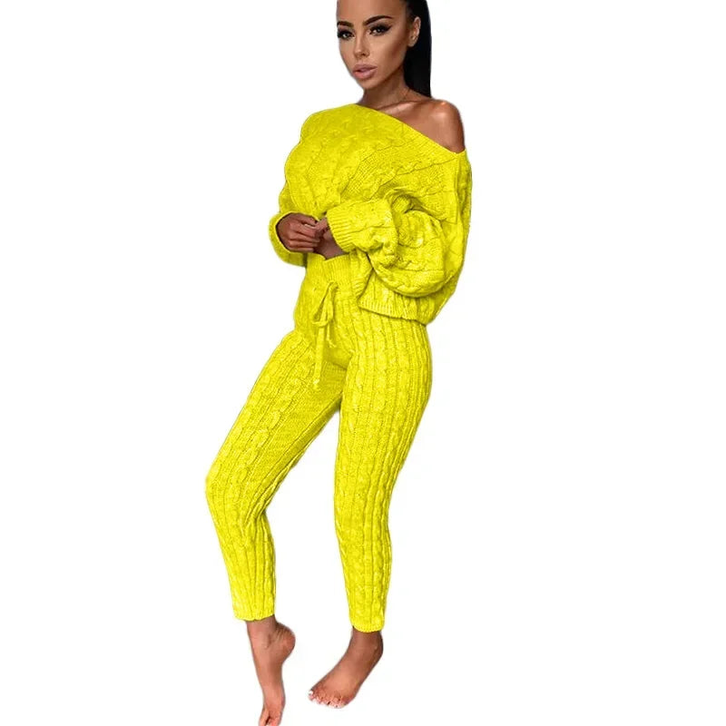 Cozy Knit Two-Piece Women Set