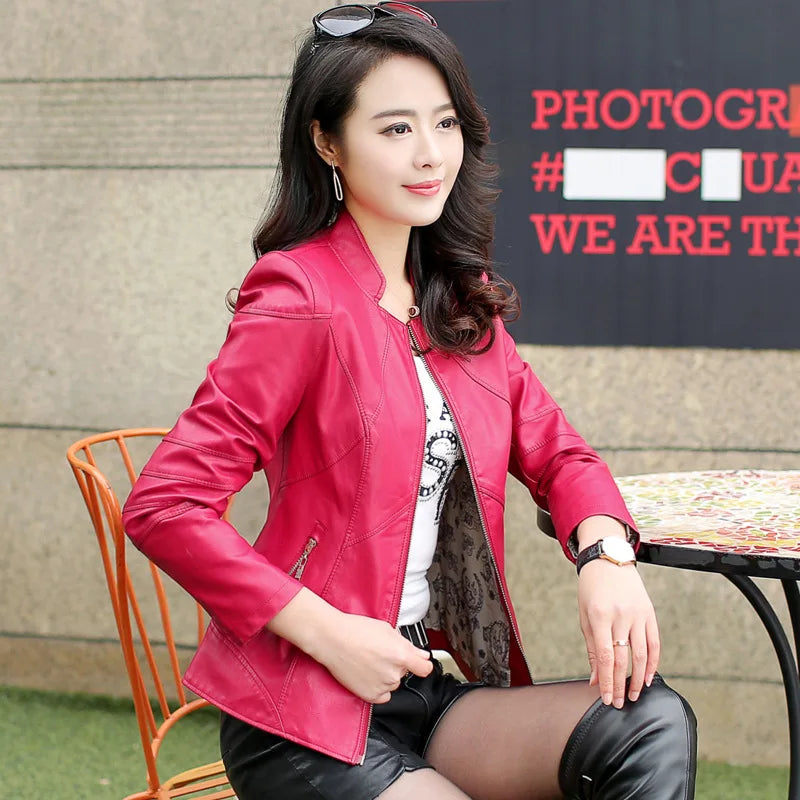 Elegant Sheepskin Leather Jacket