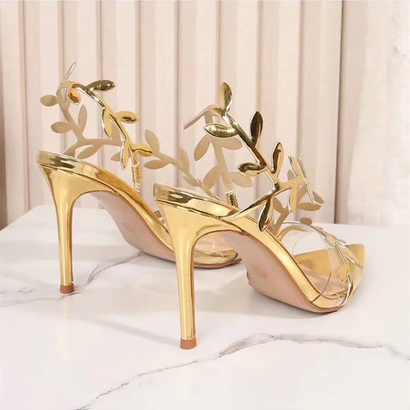 Gold Leaf High Heels