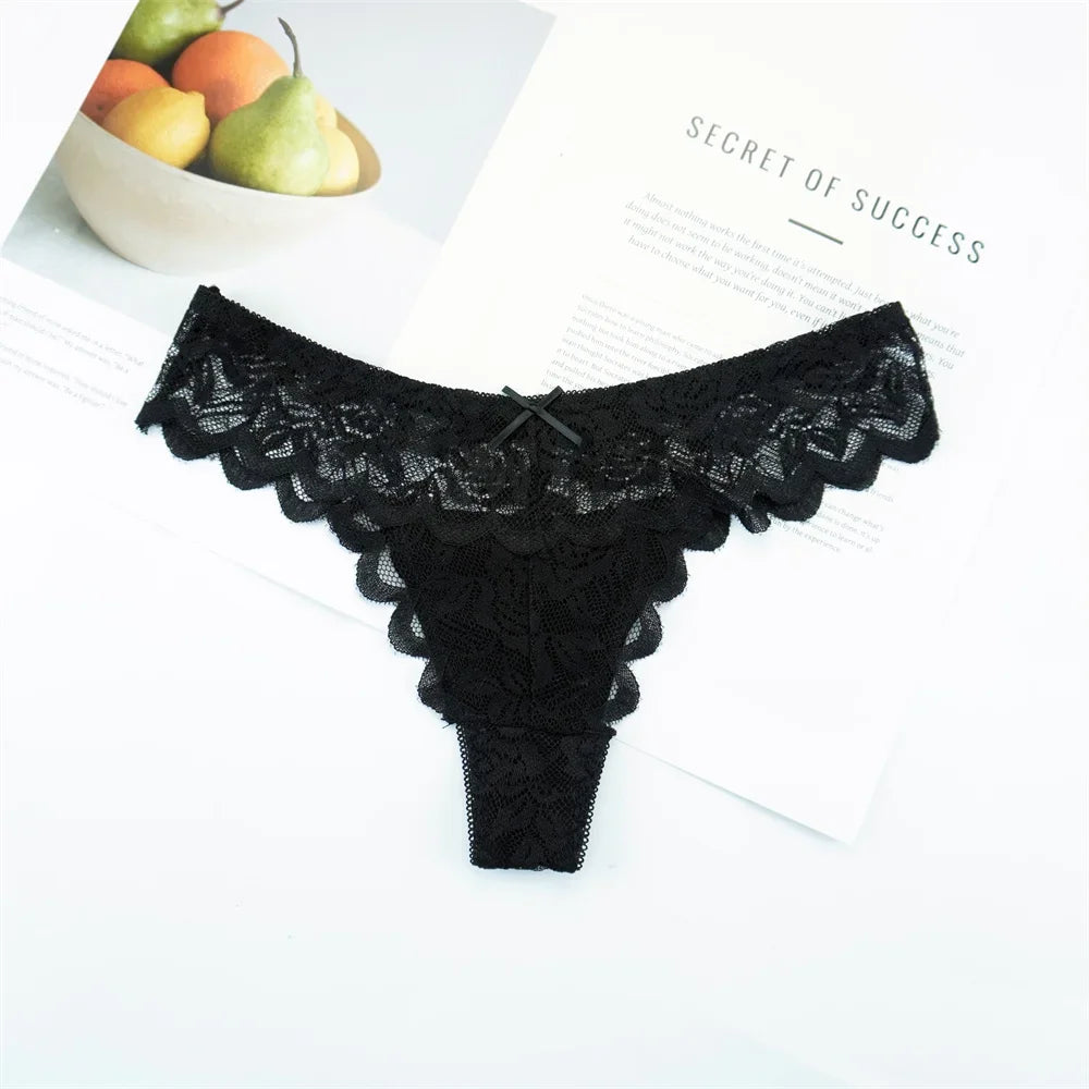 Delicate Lace Allure Thongs