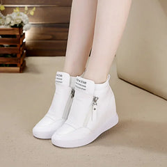 High Top Hidden Heel Sneakers