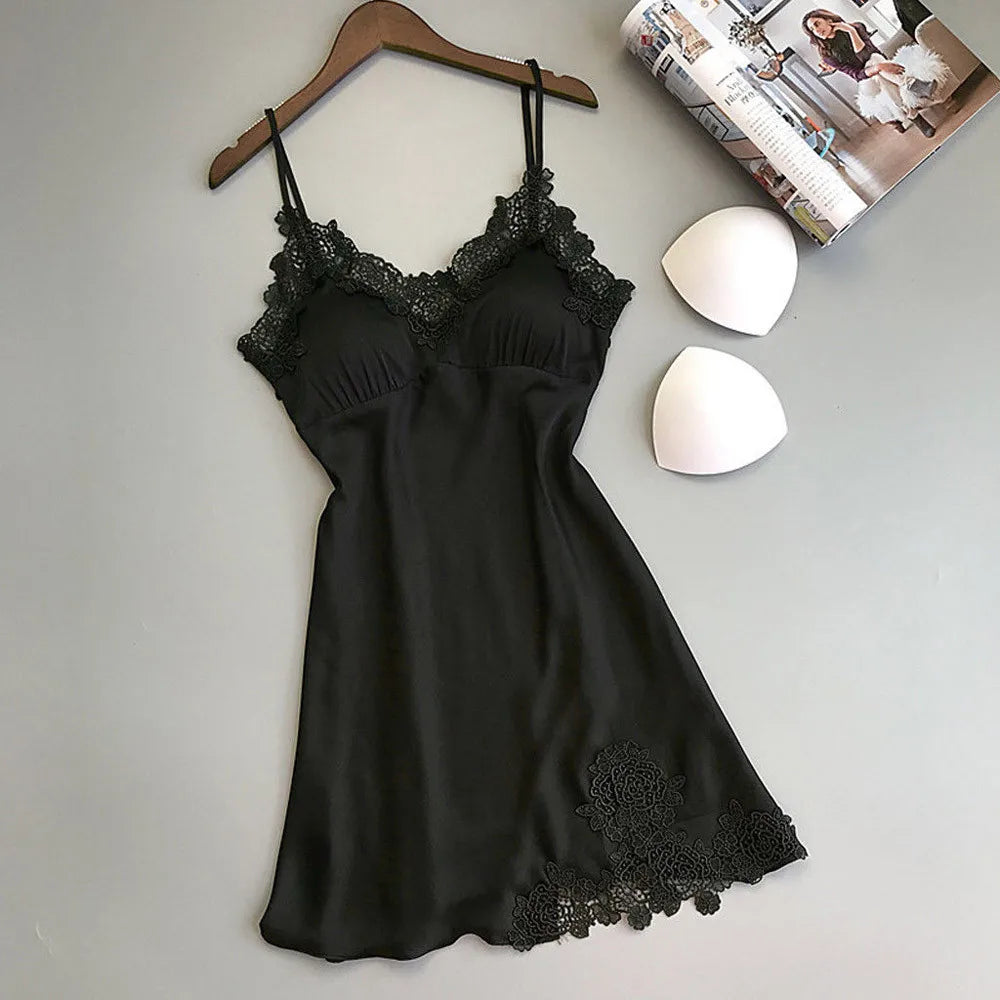 Ice Silk Lace Nightwear Set