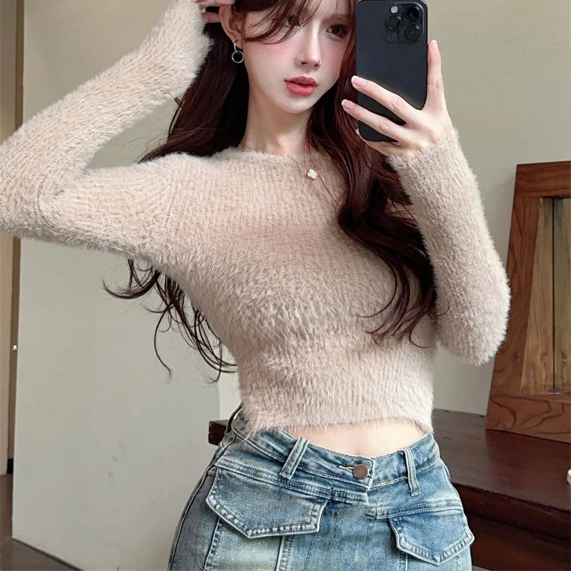 Knitted Crop Top Sweater