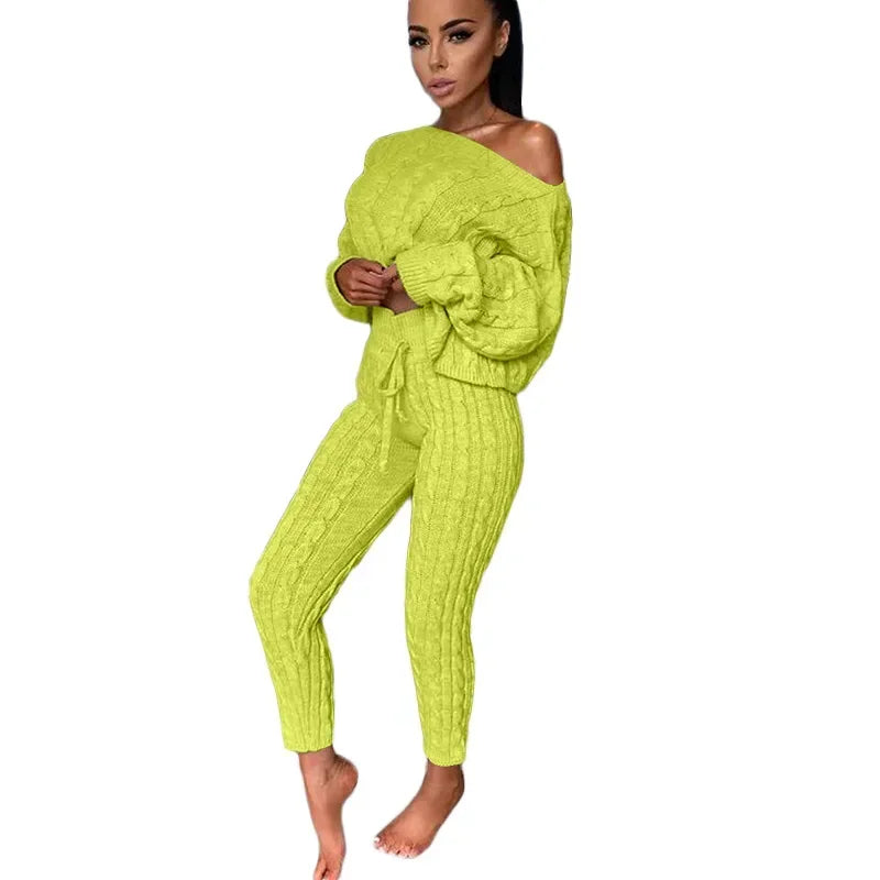 Cozy Knit Two-Piece Women Set