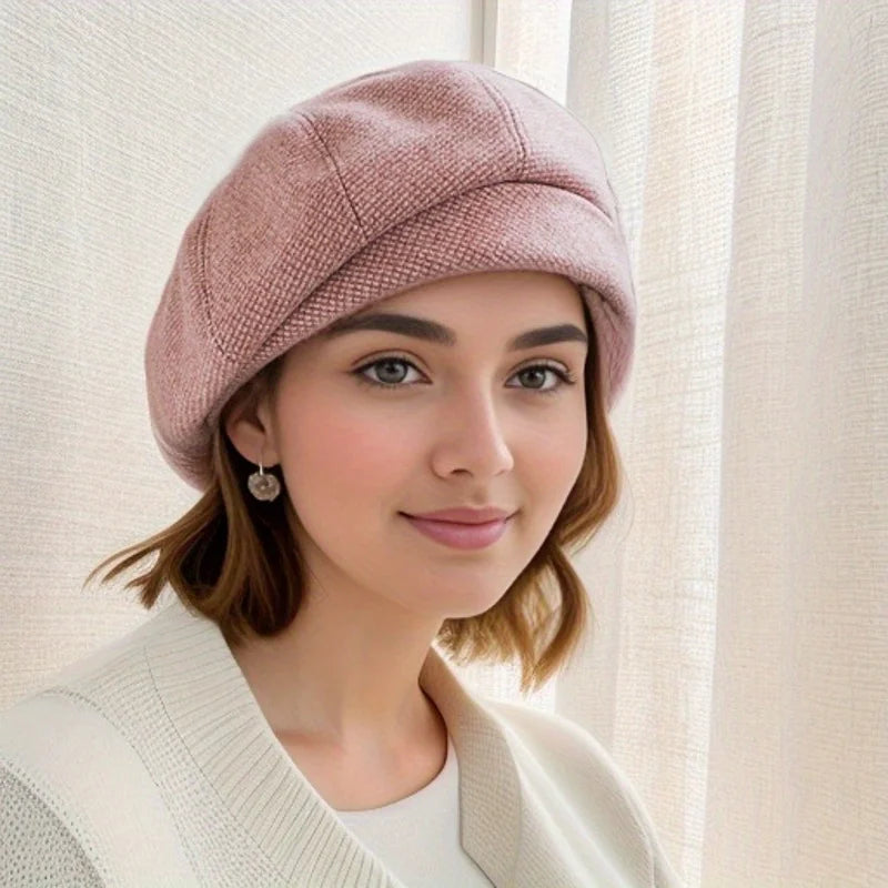 Elegant Vintage Wool Beret for Women