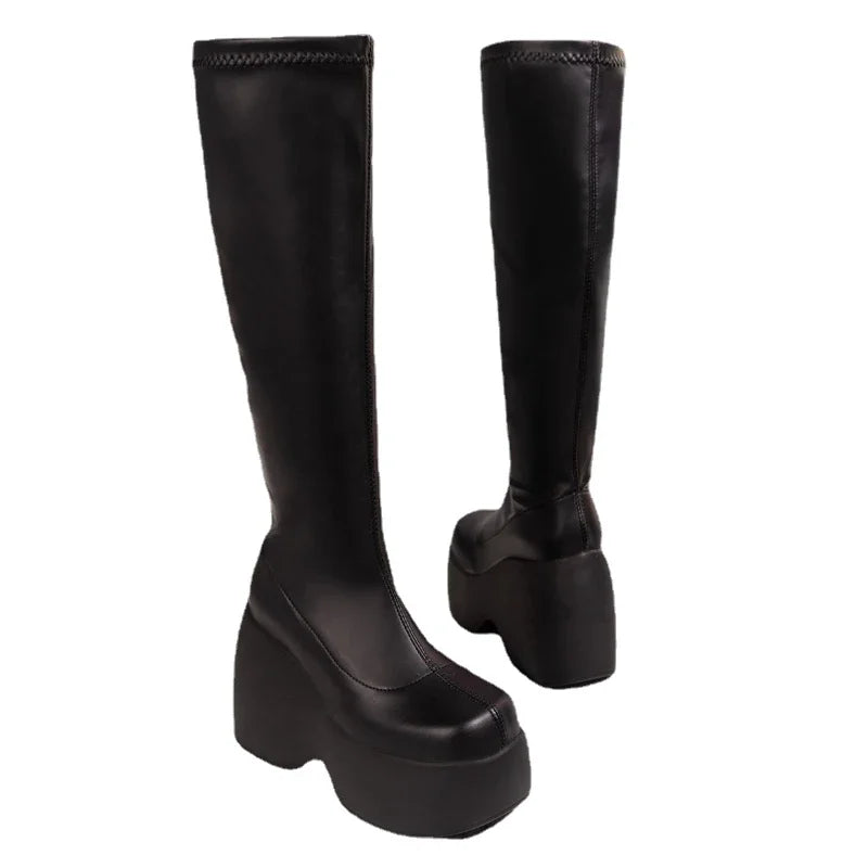 Platform Knee-High Boots