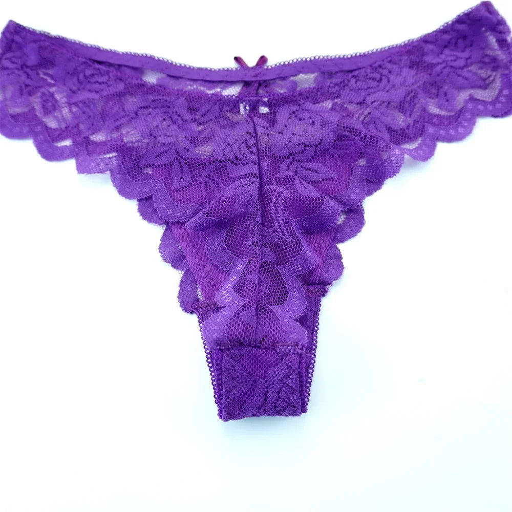 Delicate Lace Allure Thongs