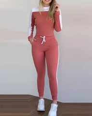 Vibrant Colorblock Casual Outfit Set