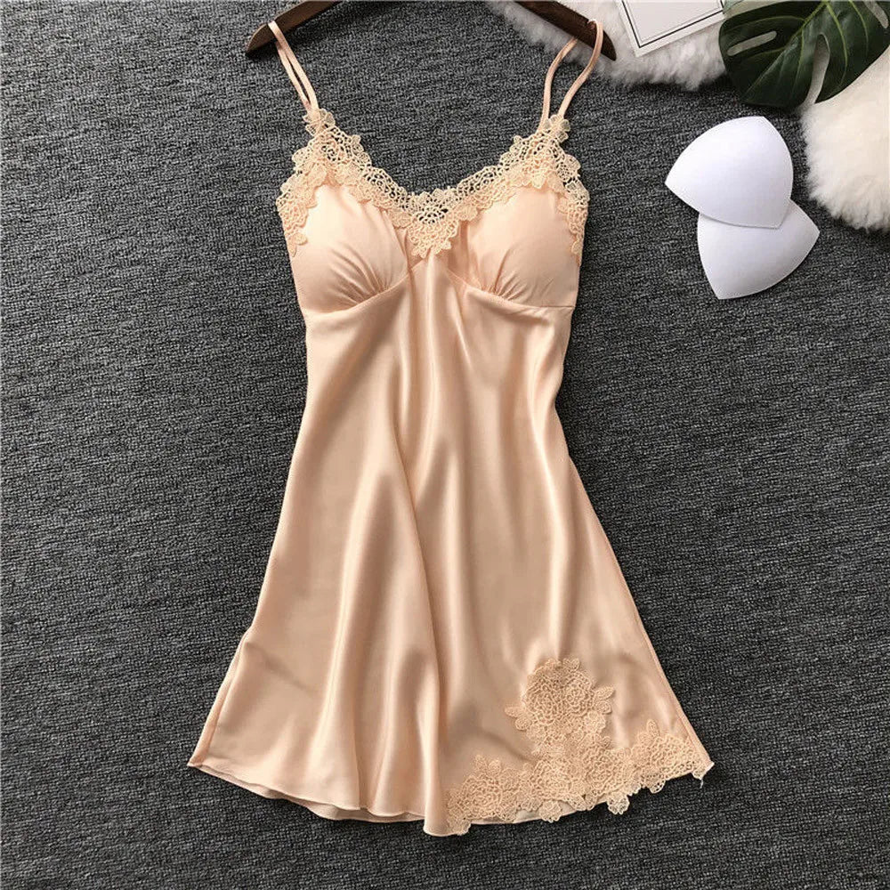 Ice Silk Lace Nightwear Set