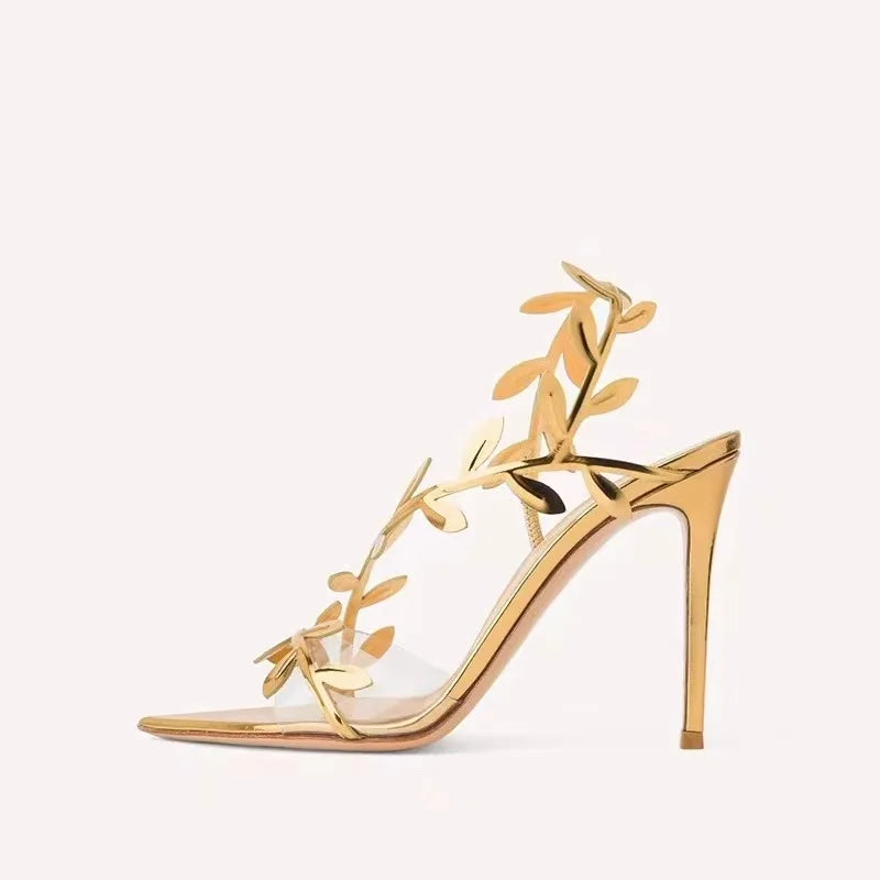 Gold Leaf High Heels