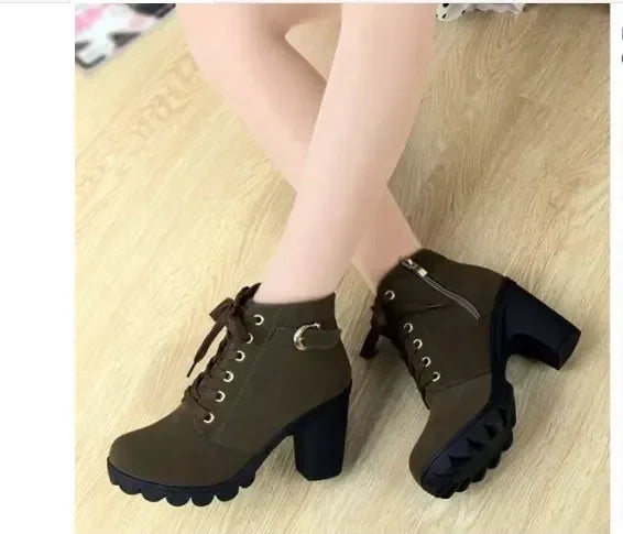 Winter Waterproof Heeled Boots