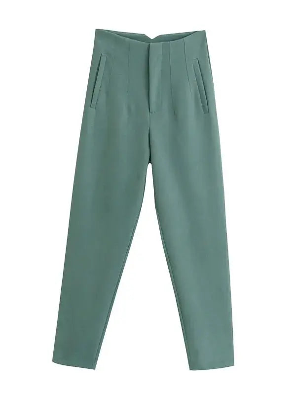 Chic Vintage High Waist Trousers