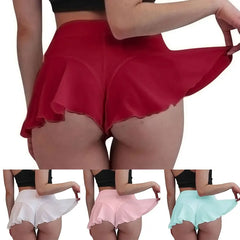 High Waist Ruffled Fitness Shorts