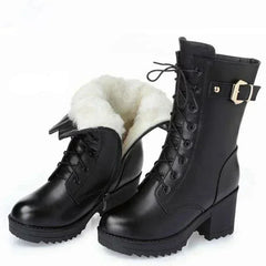 Warm Winter Leather Boots