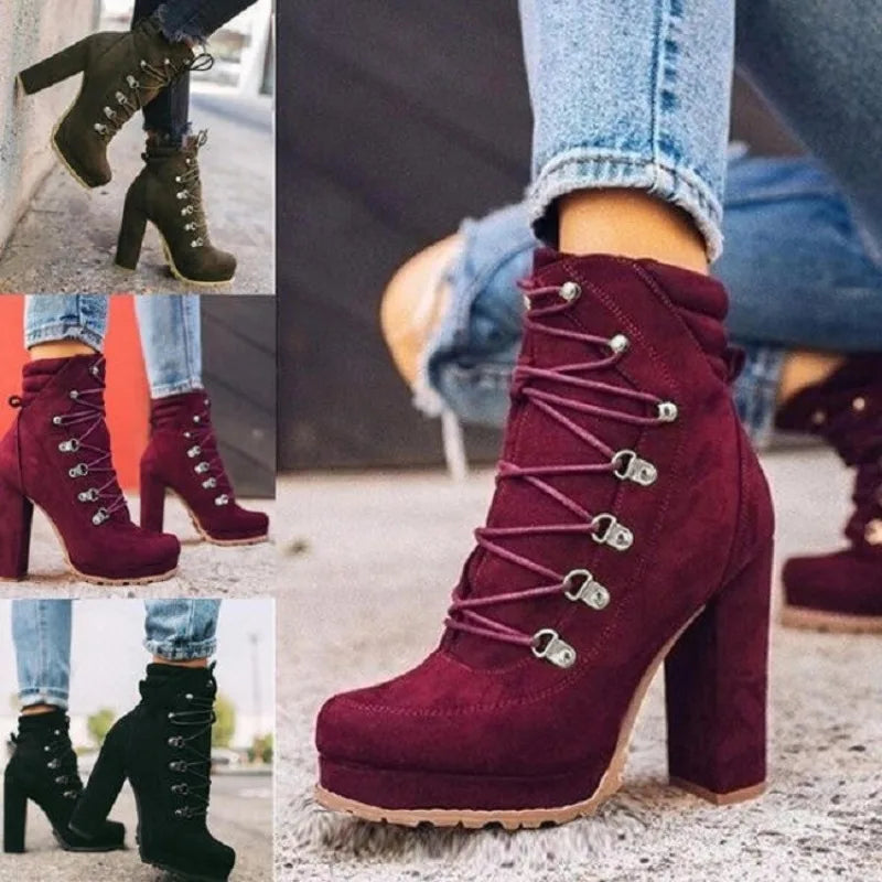 Autumn Winter Chunky Heel Boots