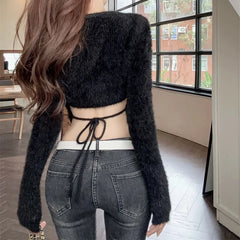 Knitted Crop Top Sweater