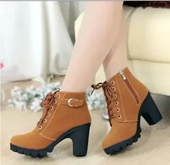 Winter Waterproof Heeled Boots