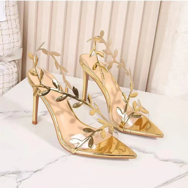 Gold Leaf High Heels