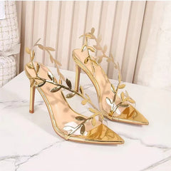 Gold Leaf High Heels