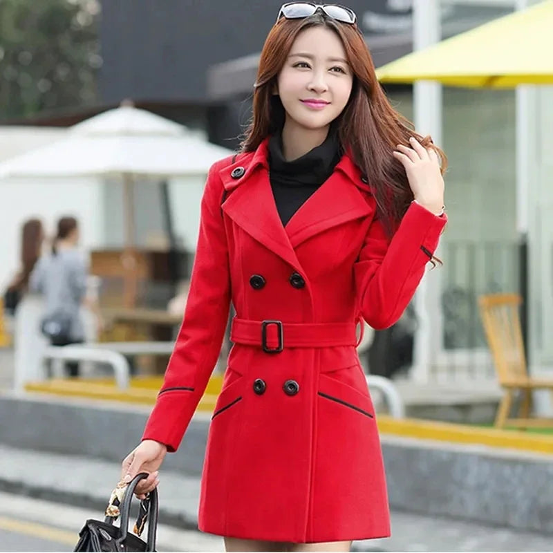 Chic Women's Double-Breasted Trenchcoat