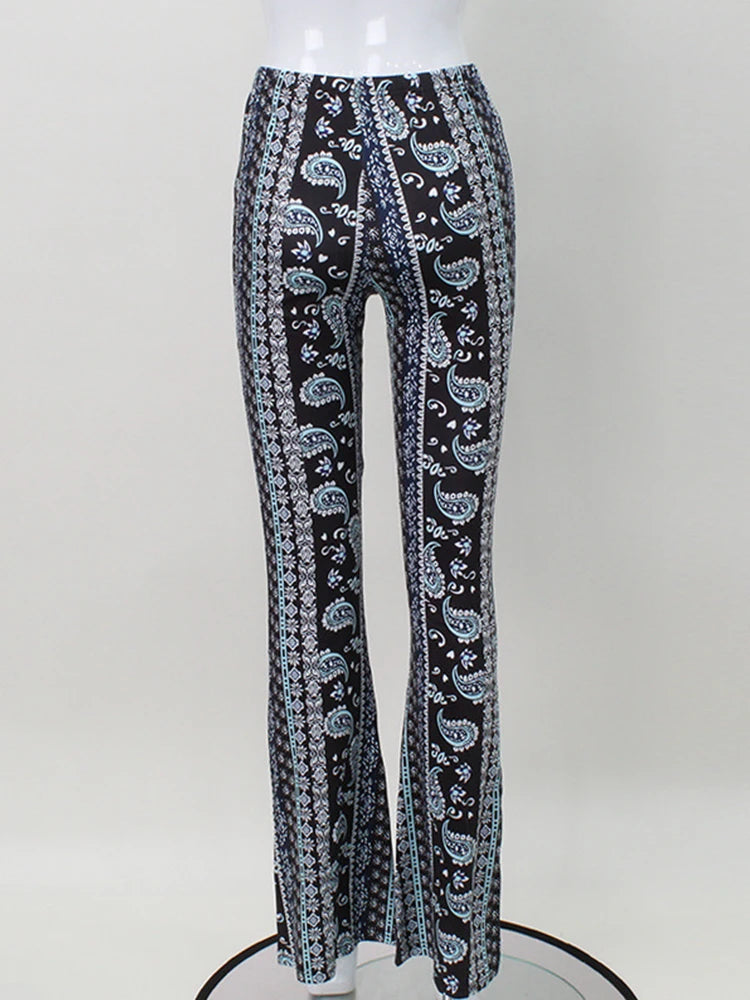 Paisley Skinny Streetwear Pants