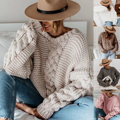 Chic Winter Loose V-Neck Pullover