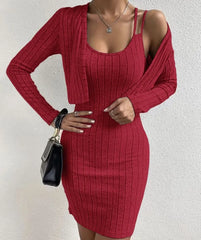 Elegant Bodycon Dress Set