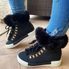 Cozy Lace-Up Ankle Boots